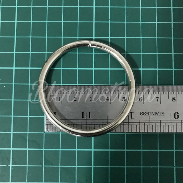 Ring O 6 cm metal lingkaran bulat besi 6cm 60mm round nickle lusin 12