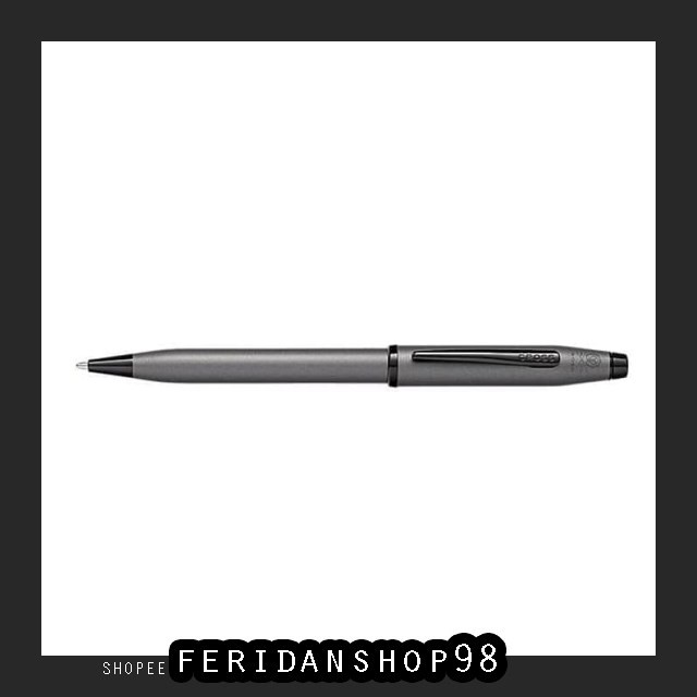 

FS1059 PULPEN CENTURY II GUNMETAL ATK GRAY BALLPOINT PEN WITH POLISHED BLACK PVD BY FERIDANSHOP98