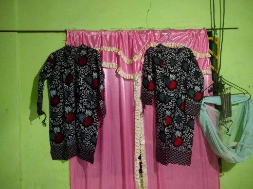 Batik Couple Keluarga Sania Ruffle Ori Ndoro Jowi Dnt Motif Kembang Langit
