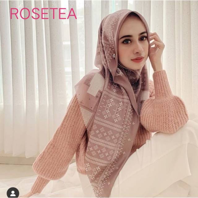 HUJAN SCARF ROSETEA, BUTTERMILK by Vanilla Hijab
