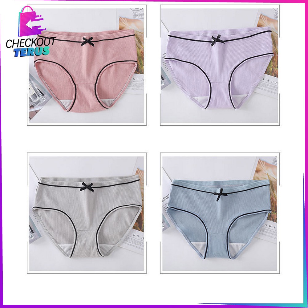 CT P61 Celana Dalam Wanita CD Cewek Polos List Pita Celana Dalam Cewek Import Underwear Wanita Sempak Wanita Sexy