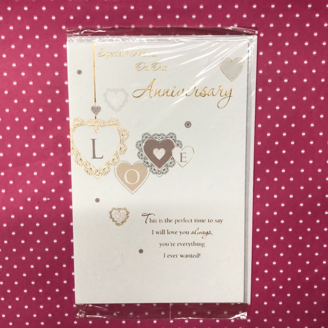 

Happy anniversary card (silver)