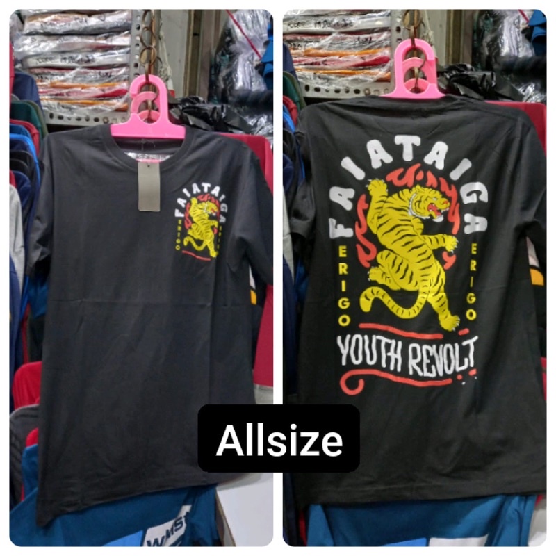 Kaos pria ERG hitam distro