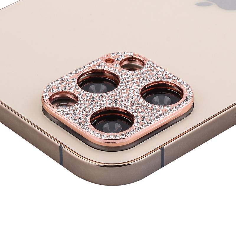 Case Pelindung Lensa Kamera Aksen Berlian Bling Untuk iPhone 13 12 11 Pro MAX Mini 13 12 11 Pro MAX