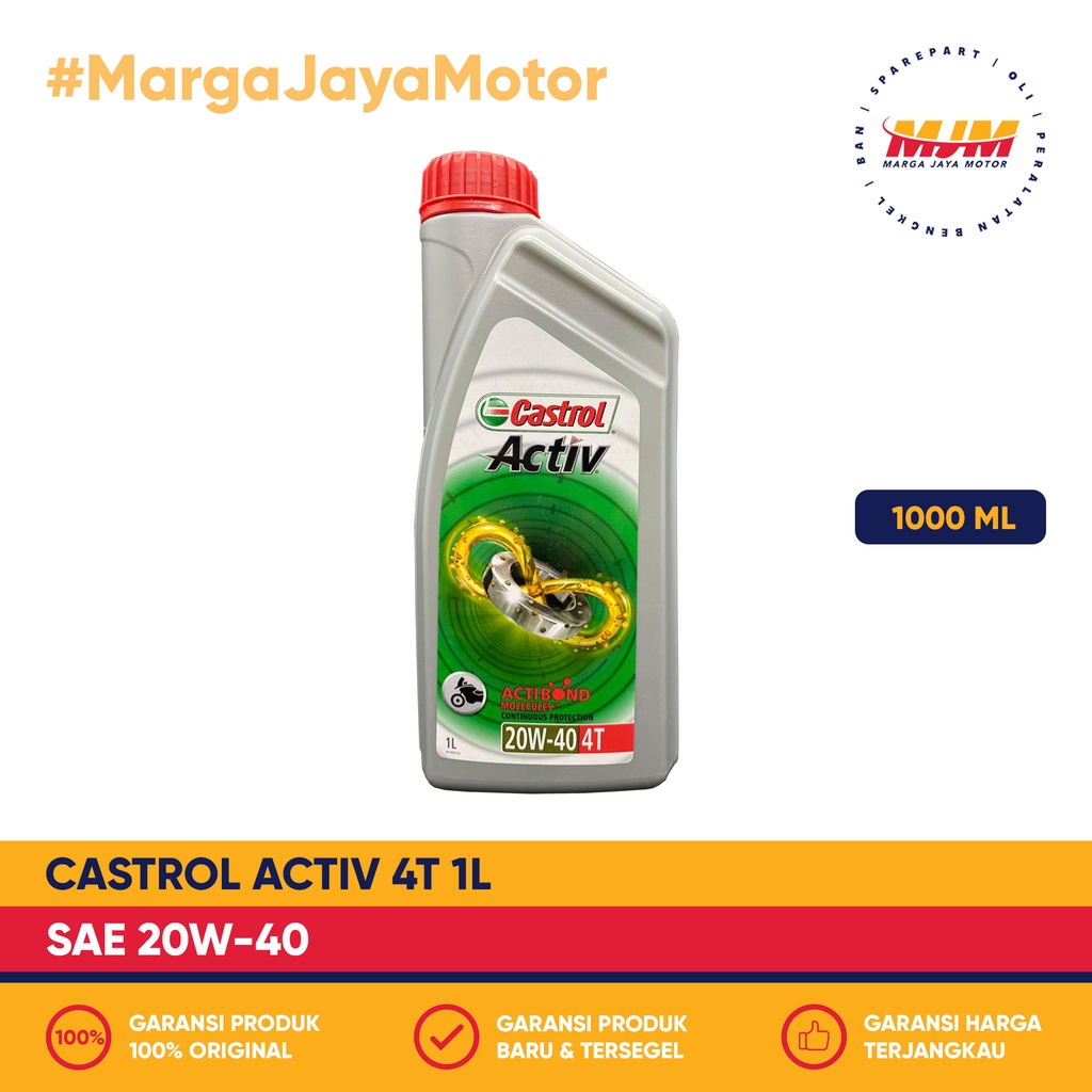 Castrol Activ 4T 20W/40 1000ml Castrol Oil 1L