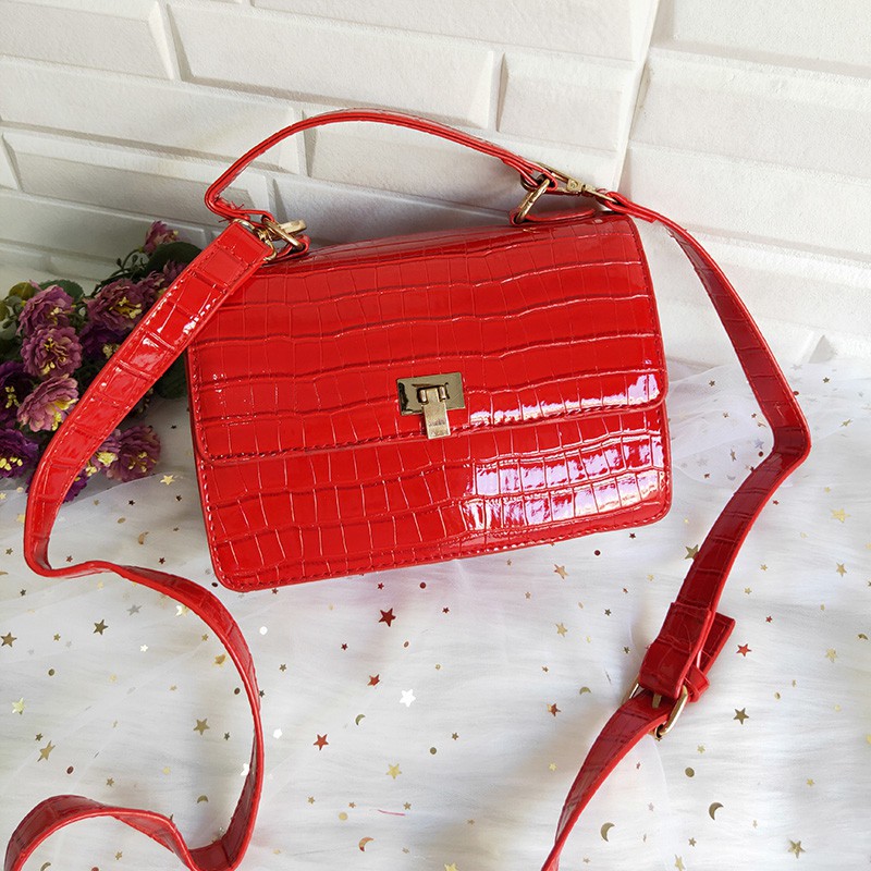 Tas impor 100%-tas selempang wanita slingbag cewek kulit pu paten