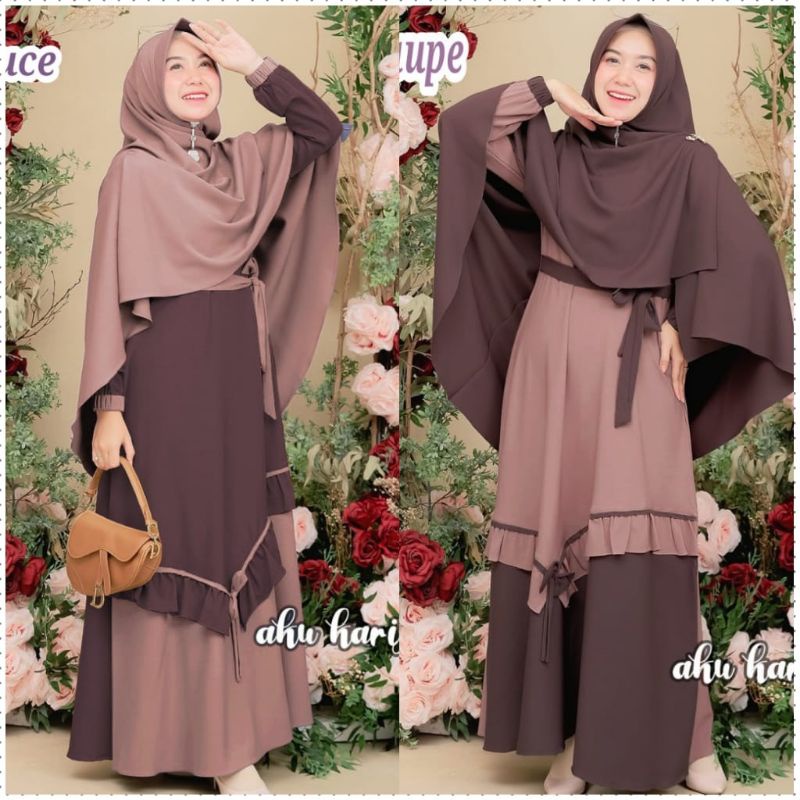 READY YUNISA SET SYAR'I AKU KARISSA ORI//GAMIS BEST SELLER WARNA BARU-6
