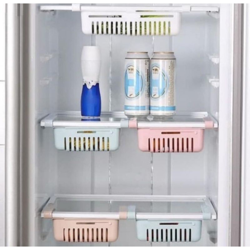 Laci kulkas rak kulkas penyimpanan multifunction storage box