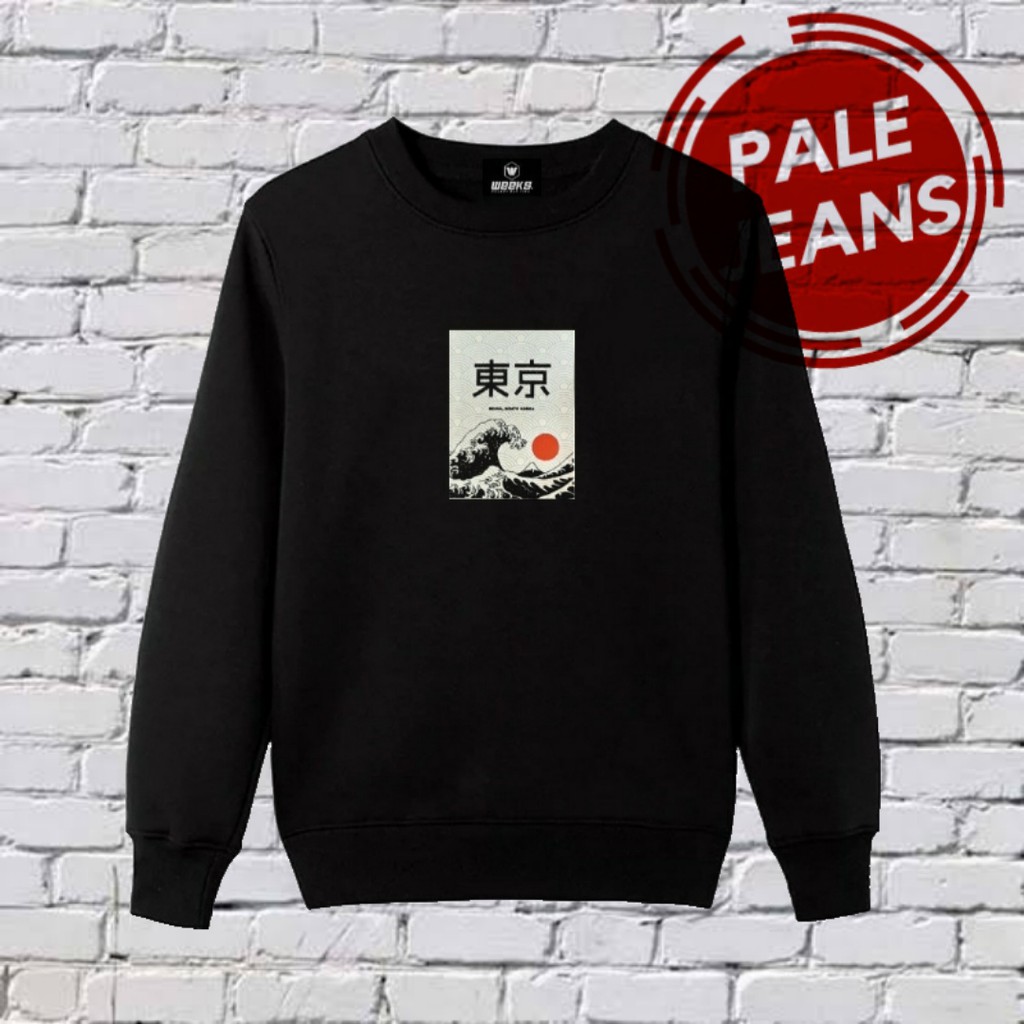 PALE JEANS Sweatshirt JAPAN EDITION / CREWNECK JPN / Sweater Oblong Jepang Original Distro Pria.-JPN1