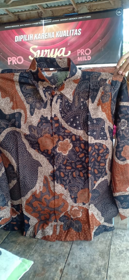 Atasan Batik Tradisional•kemeja Batik Pria Lengan Panjang Exclusive Motif Nusantara