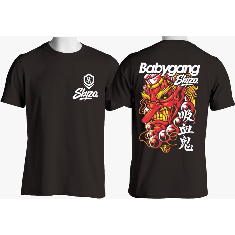 KAOS SKYZO BABYGANG TOPENG || KAOS JEPANG || KAOS PRIA || KAOS