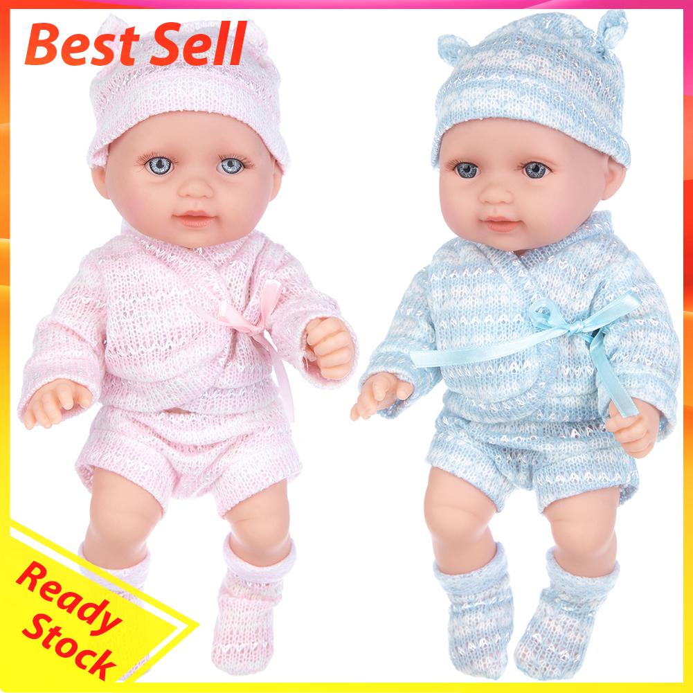 Reborn Mainan Boneka Bayi Vinyl Mirip Asli Dengan Topi Untuk Anak Bermain Peran