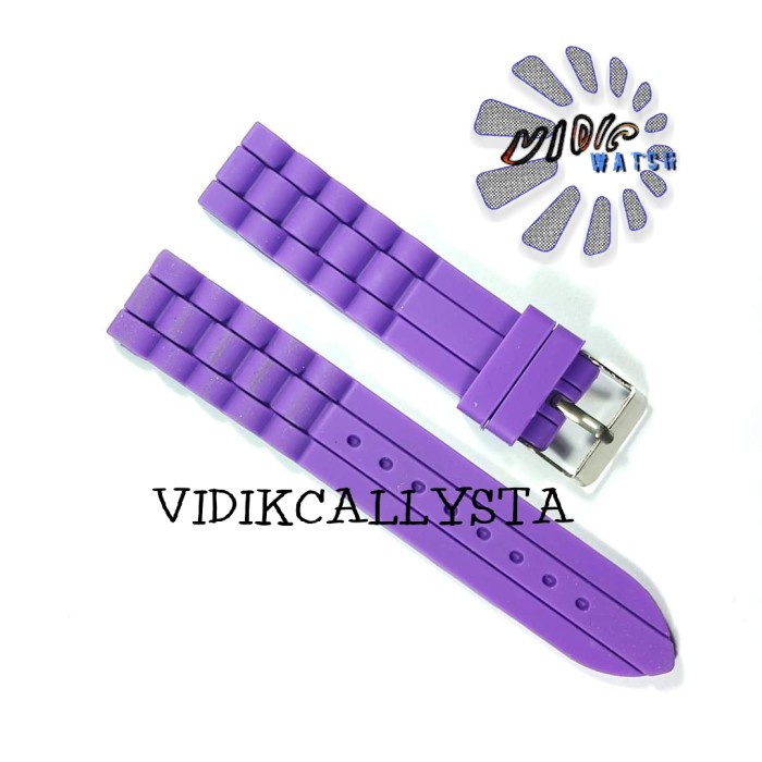 Strap Tali Karet Lentur Jam Tangan Strap Rubber silicone 18mm warna 18 MM