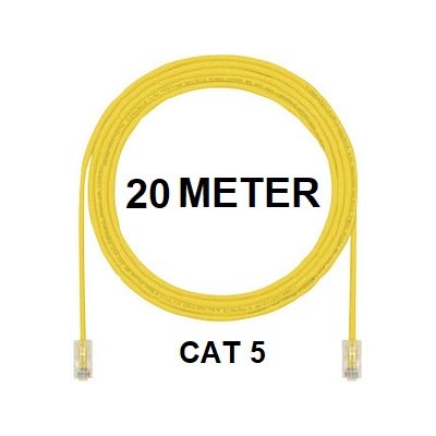 Inotrix 20M-UC5 Pathcord Kabel LAN 20M Internet RJ45 20Meter Cat 5 Cat5 Cat 5e Cat5e