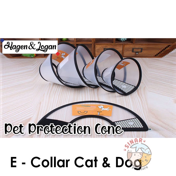 E Collar Pet Protection Cone Corong Pelindung Anjing Kucing Cat Dog Luka Operasi Pengobatan