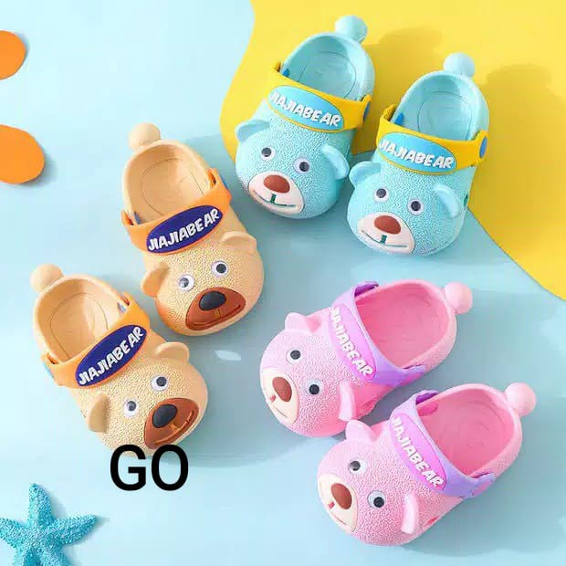 sogo JIAJIA BEAR PAO Sandal Anak Laki Laki Perempuan Bahan Karet Model Lucu 0-5 Tahun Import