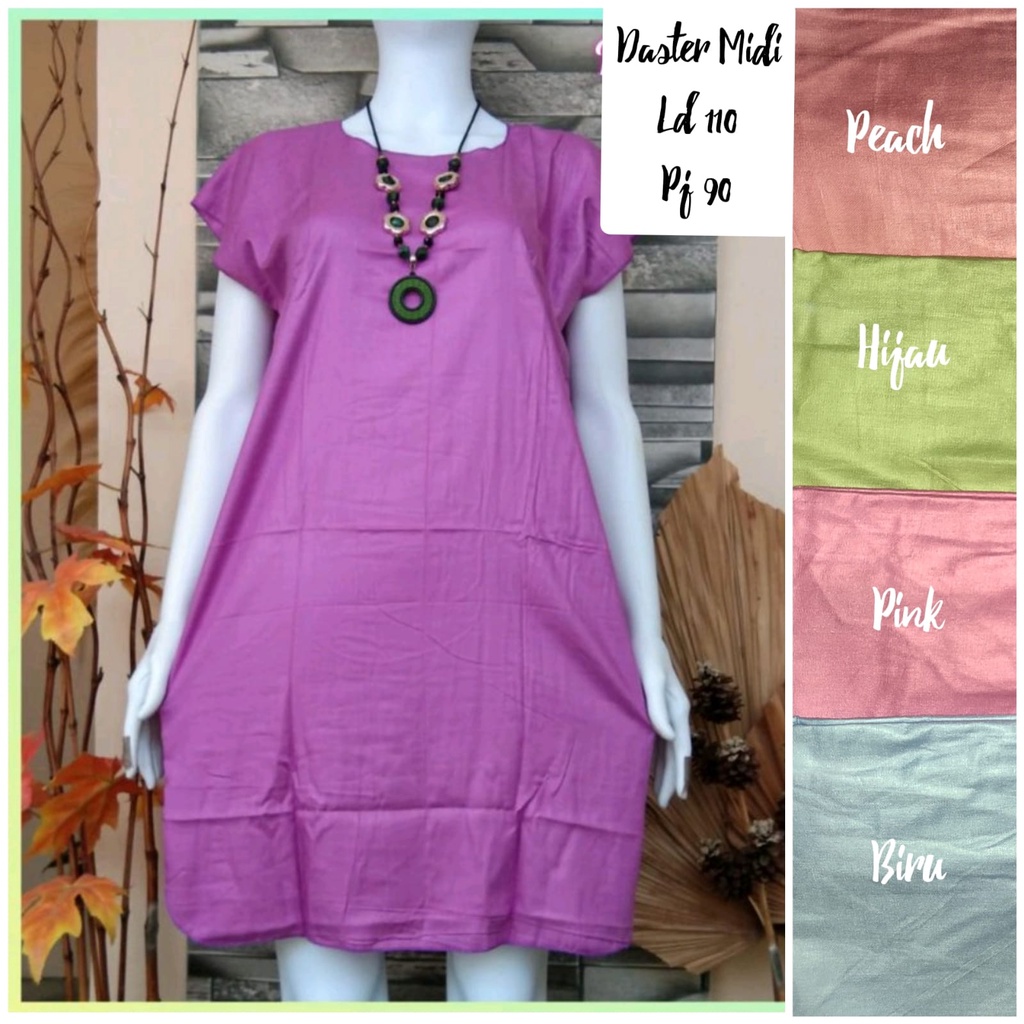 DASTER MIDI POLOS DASTER ESTETIK Daster kekinian rayon murah harga grosir
