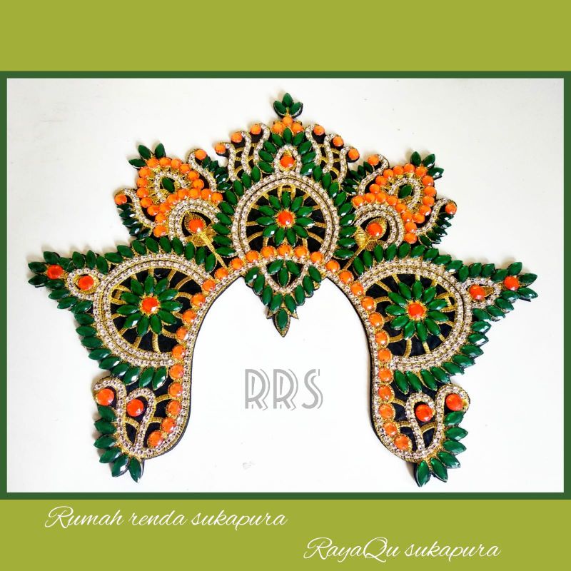 renda bordir mahkota payet