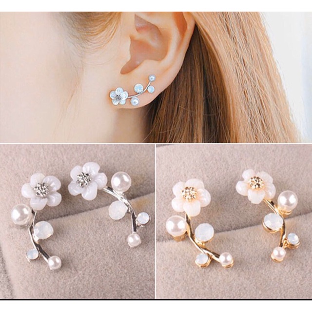 Anting giwang wanita bentuk bunga