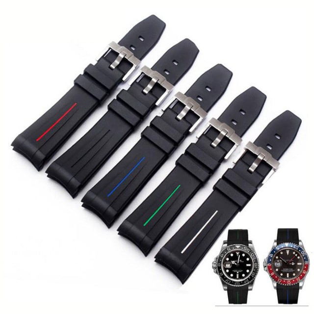Strap Rubber jam Rolex GMT ukuran 20mm.
