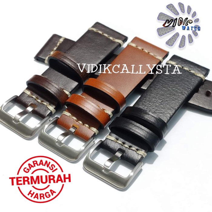 TALI JAM TANGAN KULIT HANDMADE LEATHER STRAP WATCH ASLI 22 24 MM