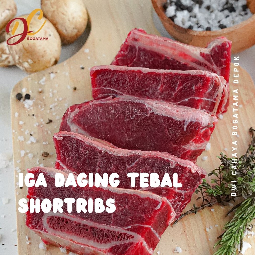 

Iga Daging Tebal Shortribs Sapi Aussie 500gr