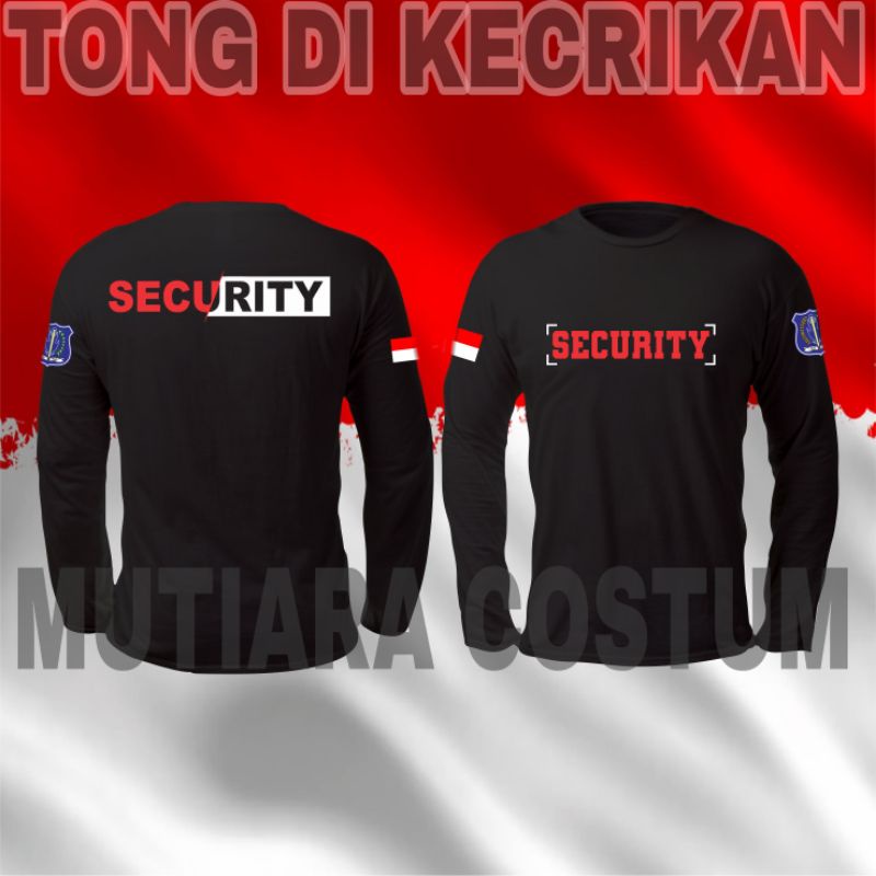 KAOS SECURITY TANGAN PANJANG HITAM