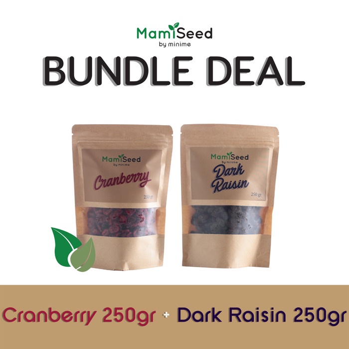 

ORIGINAL MURAH BUNDLE Mamiseed Cranberry 250gr & Dark Raisin 250gr