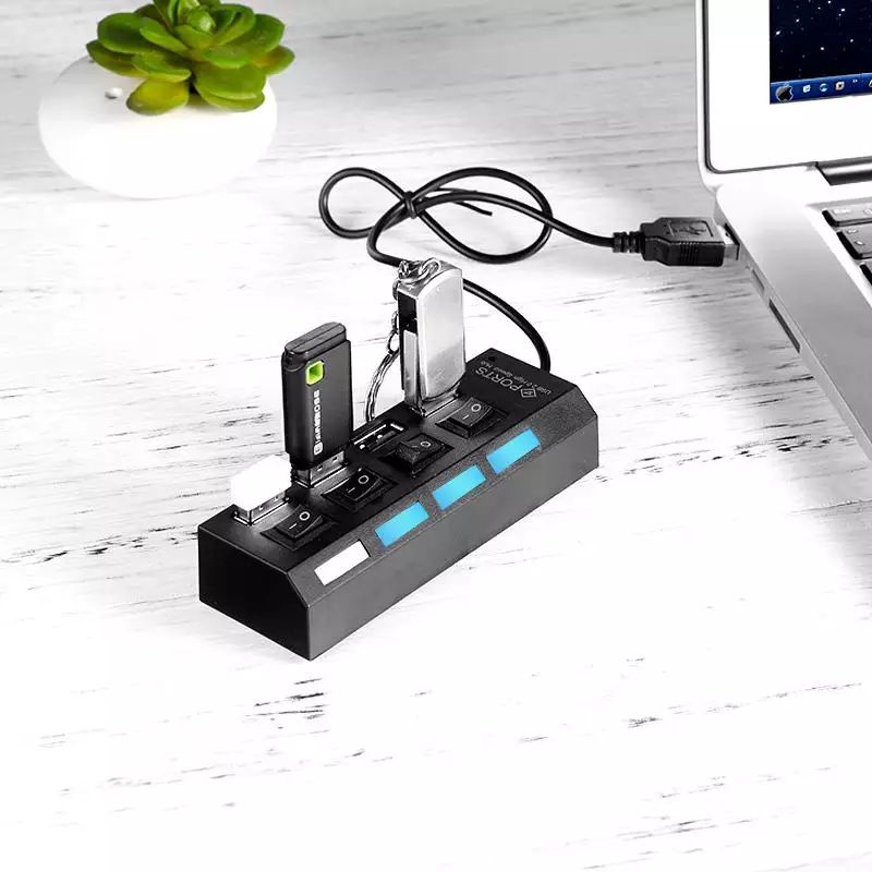 USB Hub 7 Port Saklar Lampu USB 2.0