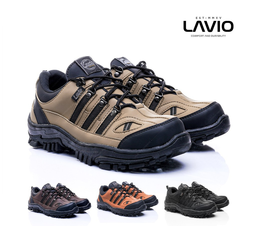 Lavio Sepatu Pria Boots Safety High Tinggi Kerja Proyek Gunung Hiking Nitro Low Jumbo Big Size