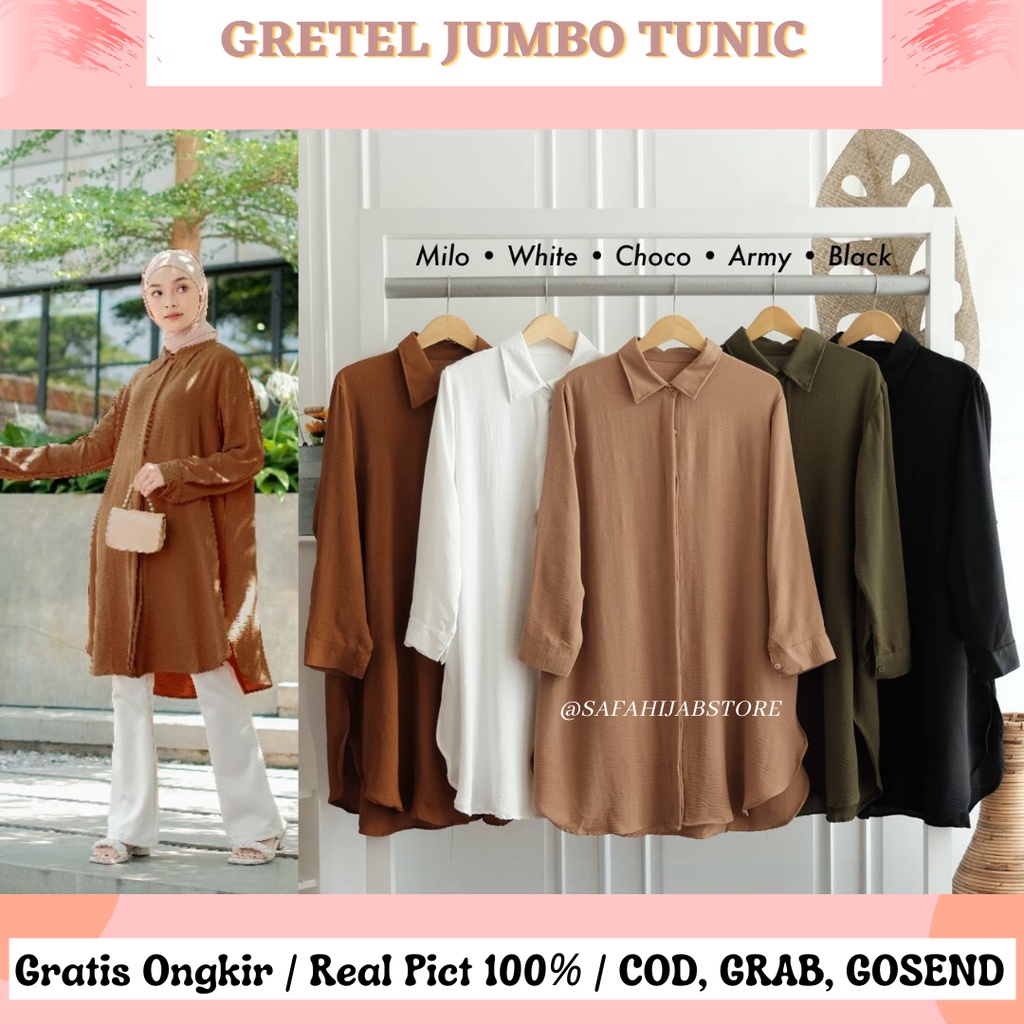 GRETEL JUMBO TUNIC / TUNIK / ATASAN / KEMEJA