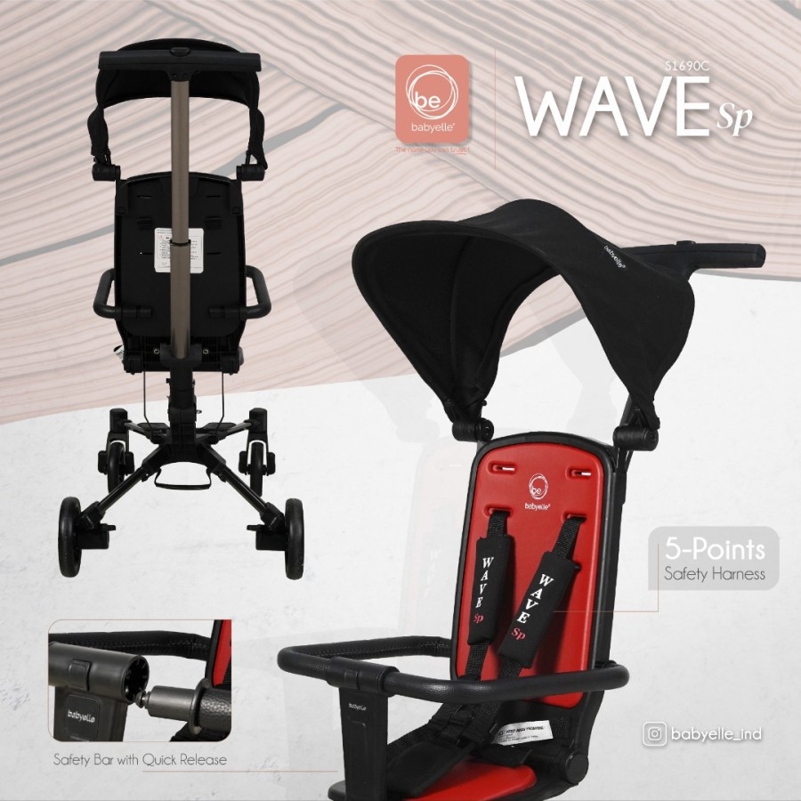 Stroller Babyelle Wave SP S1690C Kabin Size Kereta Dorong Bayi