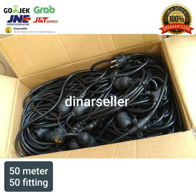 FITTING LAMPU GANTUNG E27 OUTDOOR 50 METER 50 FITTING
