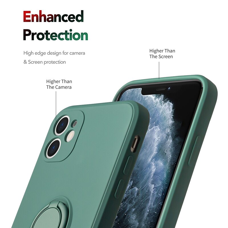 Liquid silicone + bracket + hand strap case iPhone 7/8/se2020 7plus/8plus Xs max capa iphone XR all-inclusive drop-proof casing iPhone