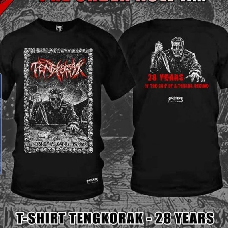 T-SHIRT  TENGKORAK | KAOS BAND ORIGINAL  | BAJU METAL BAND LOKAL