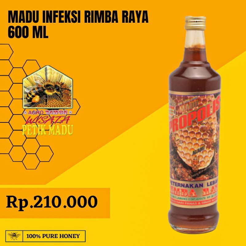 

Madu Propolis Infeksi Rimba Raya 600 ML Honey Kesehatan Lebah