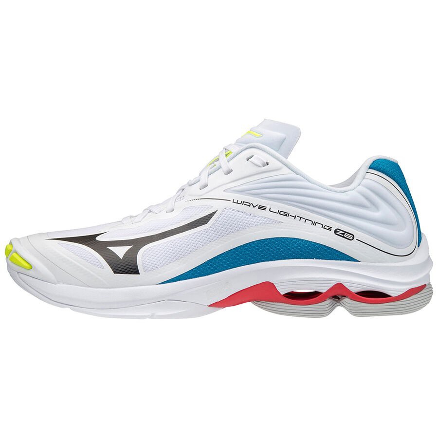 Sepatu Voli Voly Mizuno Wave Lightning Z6 WLZ6 Low White Diva Blue Terbaru 2020 Original