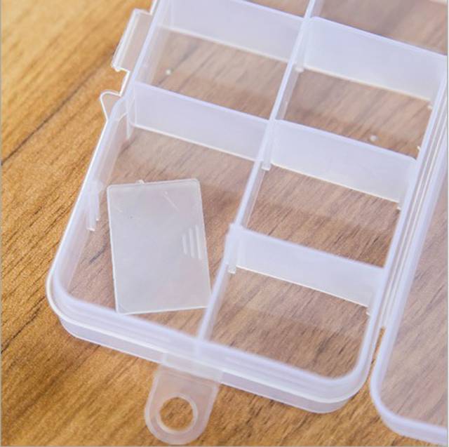 Tempat penyimpanan Obat / Jewelry Box Bersekat Lepas Pasang Portable