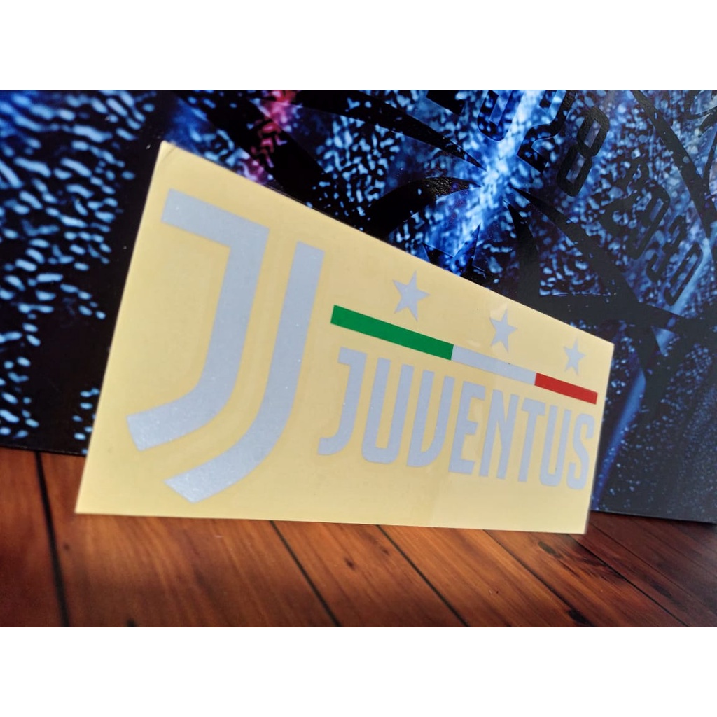 Cutting Stiker Juventus 3 Stars Flag Variasi Motor Mobil