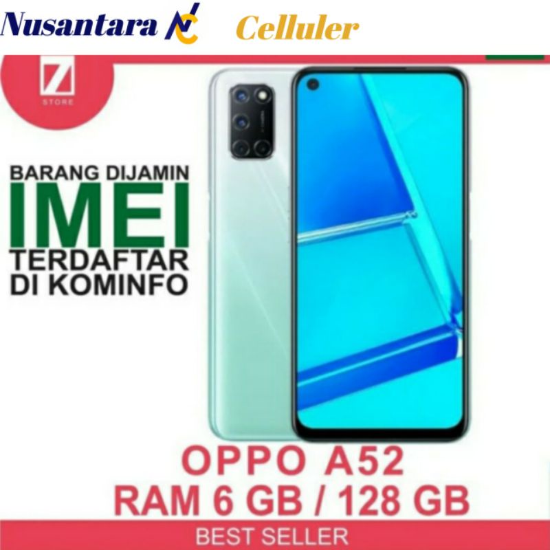 OPPO A52 6/128 GB ( Oppo A52 Ram 6 GB Internal 128 GB ) New GARANSI RESMI OPPO INDONESIA