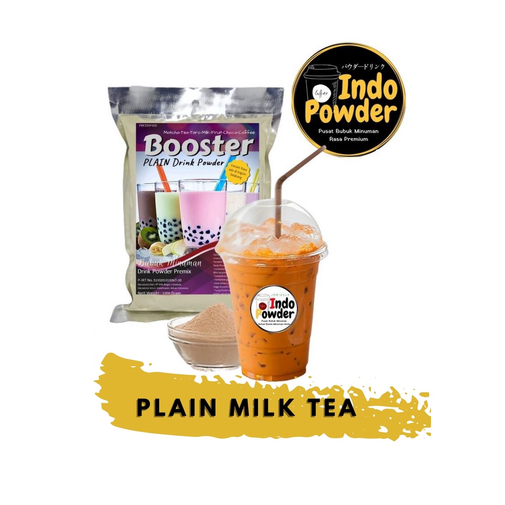 PLAIN Bubuk Minuman MILK TEA 1Kg - PLAIN Bubuk MILK TEA 1Kg - PLAIN MILK TEA Bubuk 1Kg - TANPA GULA