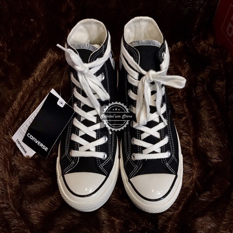 SEPATU CONVERSE 1970S HIGH BLACK WHITE PREMIUM QUALITY