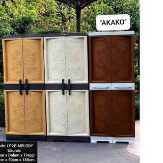  LEMARI  PAKAIAN  PLASTIK GANTUNG  GAMIS  2 PINTU EXCLUSIVE 