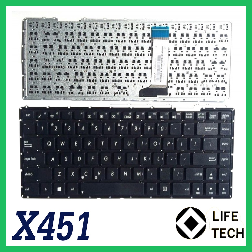 Keyboard ASUS X451 X451C X451CA X451M X451MA X451E X453 X453MA X453M A455L / AEXJBU00110 MP-13K83US-9203 MP-11L93A0-9201W