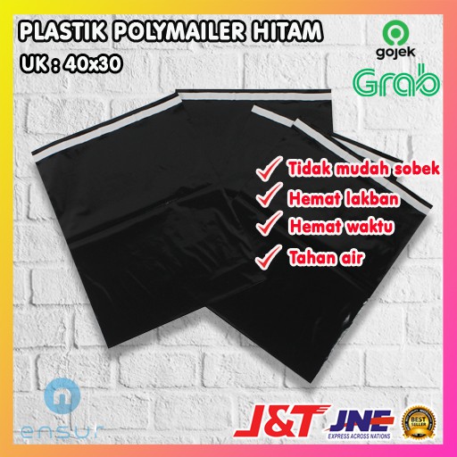 

restock PLASTIK PACKING OLSHOP PE POLYMAILER 30x40 HITAM