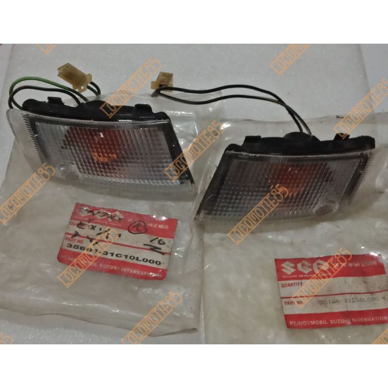 lampu sen sein sign riting reting assy depan suzuki shogun kebo tornado gx gs set LR bening nos sgp