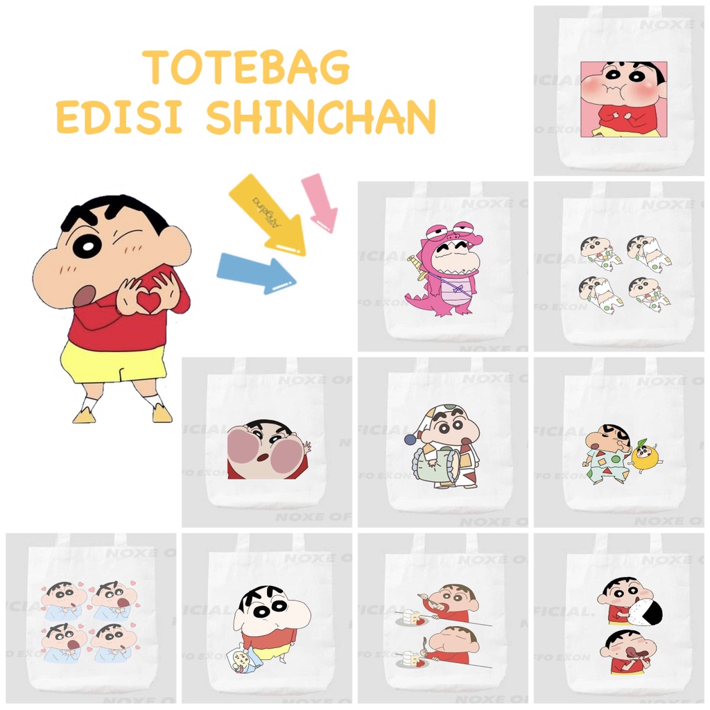 TOTE BAG KANVAS SHINCHAN / KARTUN MASA KECIL ANAK TAHUN 90an