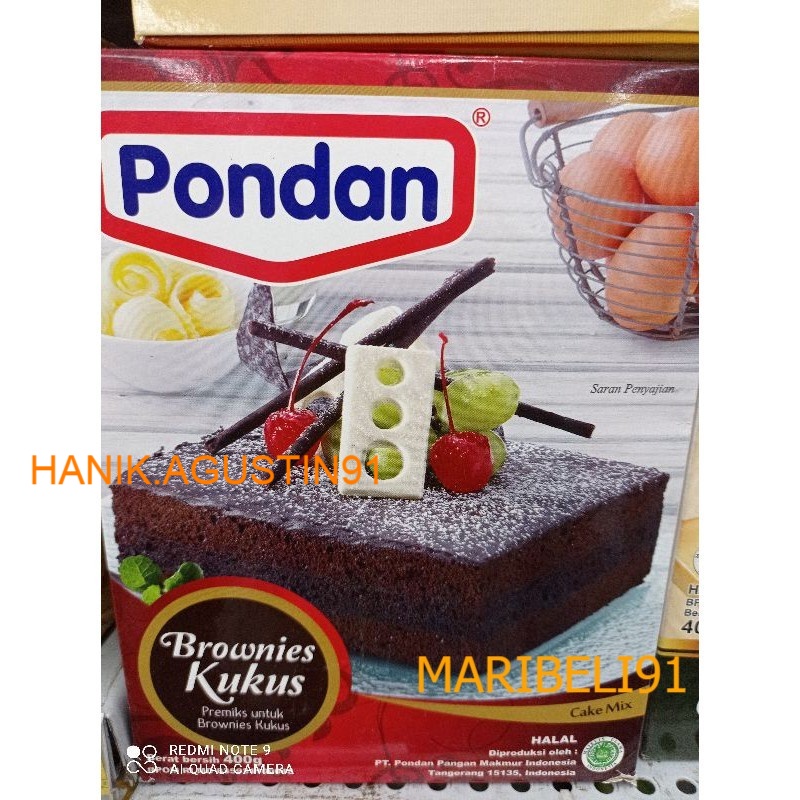 

Pondan Brownies Kukus 400gr maribeli91