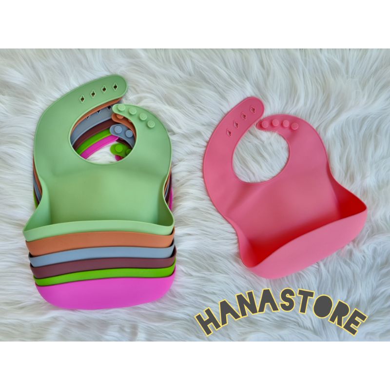 A ( AH03 ) BABY SILICONE BIB / CELEMEK SILIKON BAYI DAN ANAK