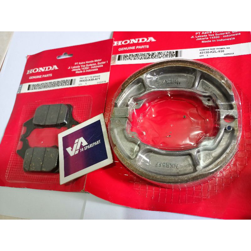 kampas rem depan belakang Vario 125-150 LED original